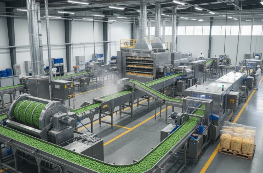 Green pea processing line